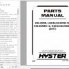 Hyster Forklift Truck A917 H36.00XMH404448.00XM 12H36.00XMS 12H404448.00XMS Europe Parts Manual 1641092 1
