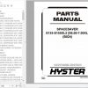 Hyster Forklift Truck B024 S135 S155XL2S6.00 7.00XL Parts Manual 852430 1