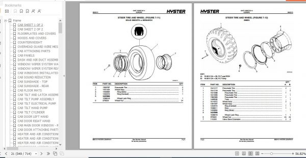 Hyster Forklift Truck B214 H16.00 22.00XM 12EC Europe Parts Manual 1627711 3