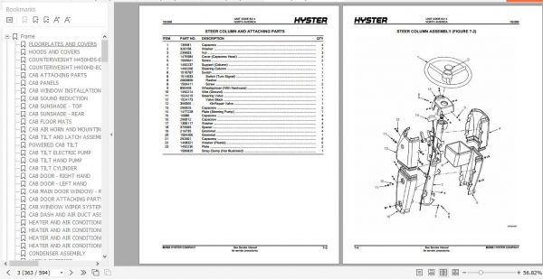 Hyster Forklift Truck B214 H400 500HD EC Parts Manual 1627710 3