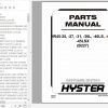 Hyster Forklift Truck B227 HR45 25 27 31 36L 40LS 40S 45LSX Parts Manual 1553462 1 1
