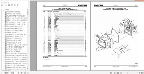 Hyster Forklift Truck B236 H16XM 12 H18XM 12 H16XMS 12 H18XMS 12 Europe Parts Manual 4031584 3