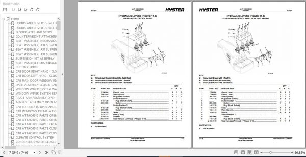 Hyster Forklift Truck B238 H16XM 9 H16XM 12 H18XM 7.5 H18XM 9 Europe Parts Manual 4147752 3