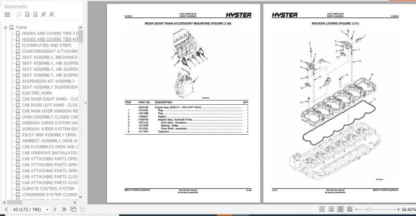 Hyster Forklift Truck B238 H360 36HD H360 48HD Parts Manual 4147749 3
