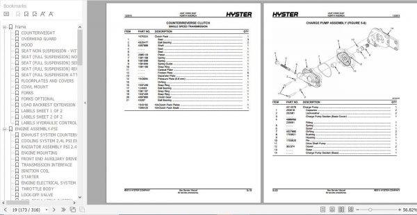 Hyster Forklift Truck B267 S50CT Parts Manual 4120776 3