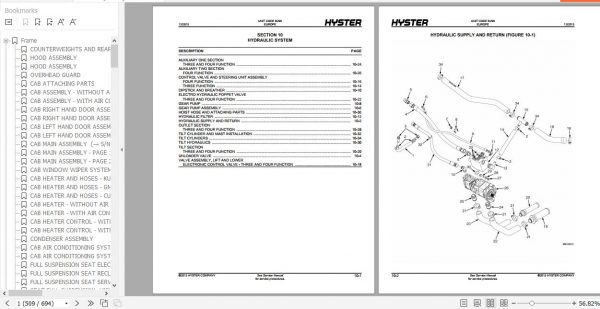 Hyster Forklift Truck B299 H8.0FT H8.0FT9 H9.0FT Europe Parts Manual 4053648 3