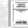 Hyster Forklift Truck B917 H800HDS H900HDHDS H970HDHDS H1050HDHDS Parts Manual 4046820 1