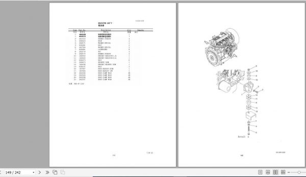 Hyster Forklift Truck B966 H2.50 3.00DX Parts Manual 4070132 3