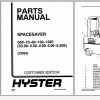 Hyster Forklift Truck C004 S60 70 80 120E S3.00 3.50 4.00 5.00 5.50E Parts Manual 599765 1