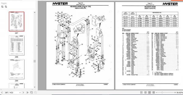 Hyster Forklift Truck C187 S40 50 60XL Parts Manual 897453 3