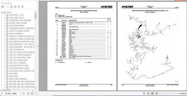 Hyster Forklift Truck C214 H16XM 12EC H18XM 12EC H22XM 12EC Europe Parts Manual 4031727 3
