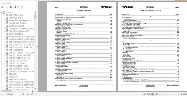 Hyster Forklift Truck C214 H400HD ECH450HD ECH450HDS ECH500HD EC Parts Manual 4031724 3