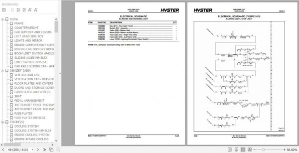 Hyster Forklift Truck C227 HR45 27HR45 31HR45 40SHR45 36LHR45 40LSHR45LSX Parts Manual 1638896 3