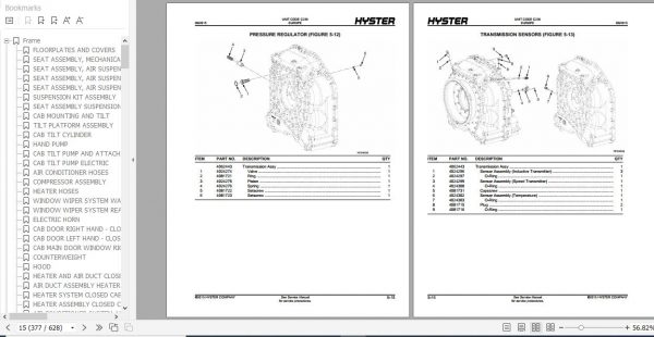 Hyster Forklift Truck C236 H18XM 9H18XMS 9H20XM 9H20XMS 9 Europe Parts Manual 4119344 3