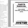Hyster Forklift Truck CHALLENGER D019 H300 360XL H33 360XL EC Parts Manual 897597 1