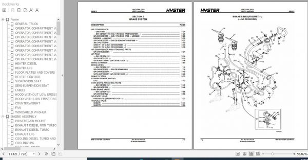 Hyster Forklift Truck CHALLENGER D019 H300 360XL H33 360XL EC Parts Manual 897597 3