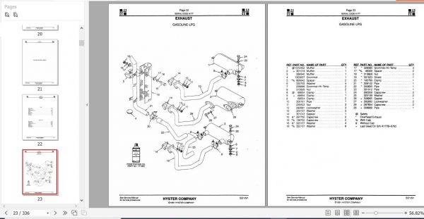 Hyster Forklift Truck Challenger A177 H40 50 60XL H2.00 2.50 3.00XL Parts Manual 3