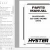 Hyster Forklift Truck D010 S25 35XM S40XMS Parts Manual 1492500 1