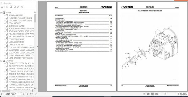Hyster Forklift Truck D024 S135FTS155FT Parts Manual 1652512 3