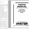 Hyster Forklift Truck D024 S6.0FT S7.0FT Parts Manual 1652515 1