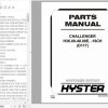 Hyster Forklift Truck D117 H36.00 48.00E 16CH Parts Manual 897933 1