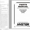 Hyster Forklift Truck D187 S40 65XM Parts Manual 897661 1