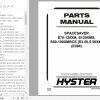 Hyster Forklift Truck E004 S70 120XMS120XMSS80 100XMBCSS3.50 5.50XM Parts Manual 1510450 1
