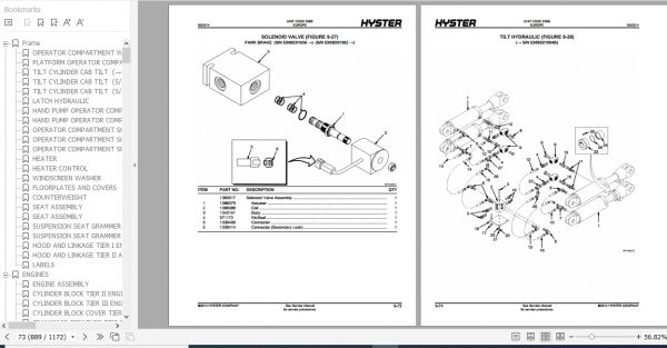 Hyster Forklift Truck E008 H20.00 32.00F Europe Parts Manual 897459 4
