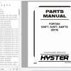 Hyster Forklift Truck E010 S30FT S35FT S40FTS Parts Manual 1598513 1
