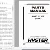 Hyster Forklift Truck E024 S6.0FT S7.0FT Europe Parts Manual 1698710 1