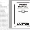 Hyster Forklift Truck F001 H30 35FT H40FTS Parts Manual 1598525 1