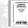Hyster Forklift Truck F006 H135 155XL Parts Manual 852110 1