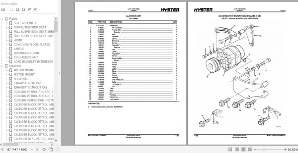 Hyster Forklift Truck F006 H6.00 7.00XL Europe Parts Manual 897619 3