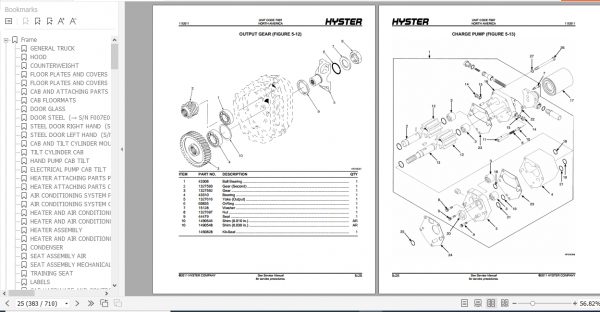 Hyster Forklift Truck F007 H170 280HD Parts Manual 1500811 3