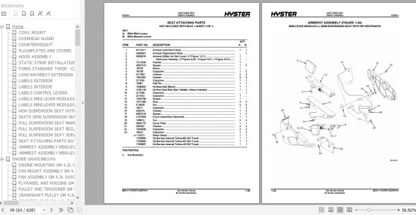 Hyster Forklift Truck F024 S135FT S155FT Parts Manual 4047289 3