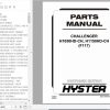 Hyster Forklift Truck F117 H1050HD CH H1150HD CH Parts Manual 1615871 1