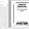 Hyster Forklift Truck G001 H1.6 1.8FT H2.0FTS Europe Parts Manual 4120317 1
