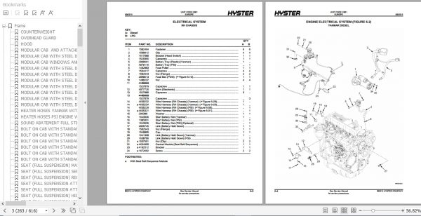 Hyster Forklift Truck G001 H1.6 1.8FT H2.0FTS Europe Parts Manual 4120317 3