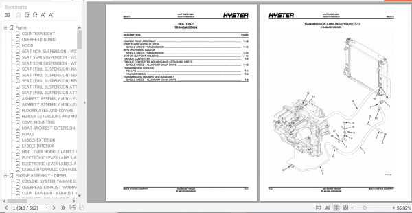 Hyster Forklift Truck G001 H30 35FT H40FTS Parts Manual 4120314 3