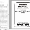 Hyster Forklift Truck G004 S4.0FT S4.5FT S5.5FT S5.5FTS Europe Parts Manual 1624753 1