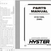 Hyster Forklift Truck G006 H135 155XL Parts Manual 1559719 1