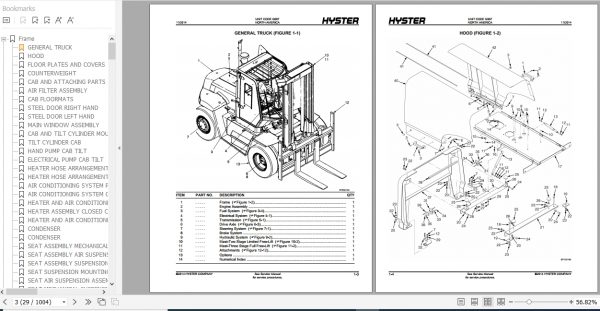 Hyster Forklift Truck G007 H170 280HD Parts Manual 1556869 3