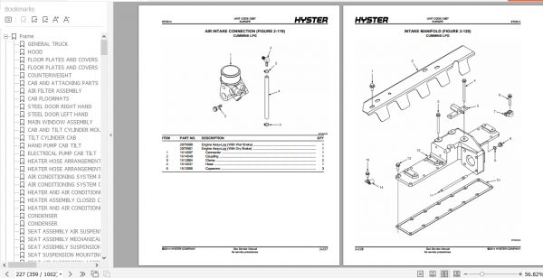 Hyster Forklift Truck G007 H8.00 12.00XM Europe Parts Manual 1557030 3