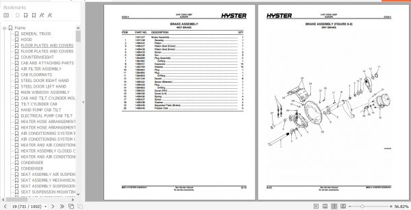Hyster Forklift Truck G007 H8.00 12.00XM Europe Parts Manual 1557030 4