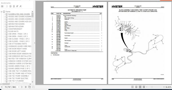 Hyster Forklift Truck G008 H25 28 30 32XM 12 H25 30 32XMS 9 H28 32XM 16CH Europe Parts Manual 4031445 3