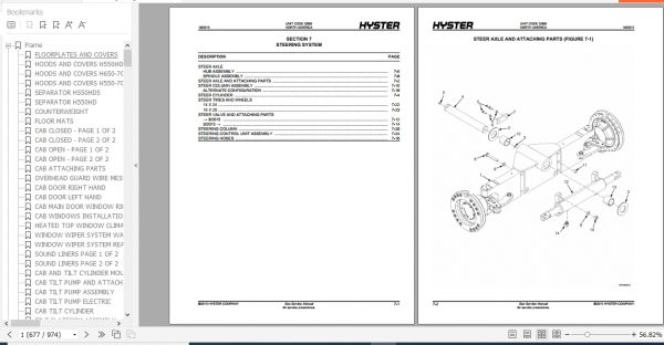 Hyster Forklift Truck G008 H550HD H620HD H650HD H700HD H550HDS H650HDS H700HDS Parts Manual 4031444 3