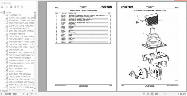 Hyster Forklift Truck G019 H13.00XM H14.00XM H16.00XM 6 H10.00XM 12EC H12.00XM 12EC Europe Parts Manual 1660387 3