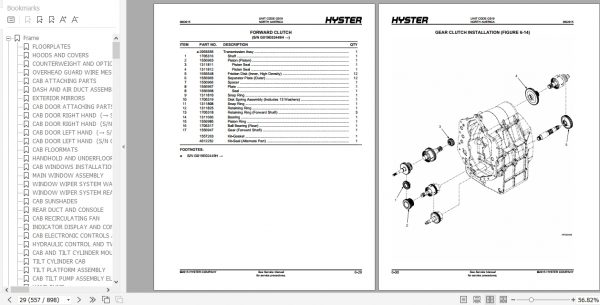 Hyster Forklift Truck G019 H300HD H330HD H360HD H360HD 12EC Parts Manual 1660384 3