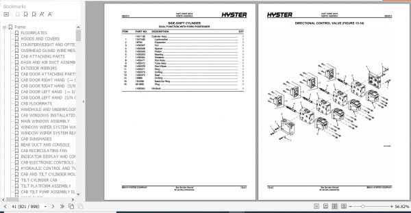Hyster Forklift Truck G019 H300HD H330HD H360HD H360HD 12EC Parts Manual 1660384 4
