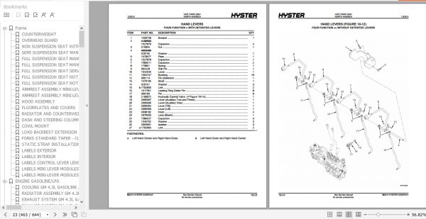 Hyster Forklift Truck G024 S135FT S155FT Parts Manual 4069483 3